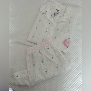 PINK Victoria's Secret palm tree PJ set